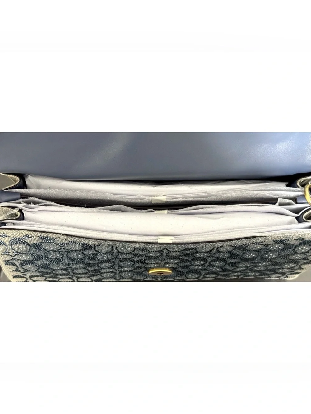 COACH Tabby 36 Crystal Signature Jacquard Denim Shoulder Bag